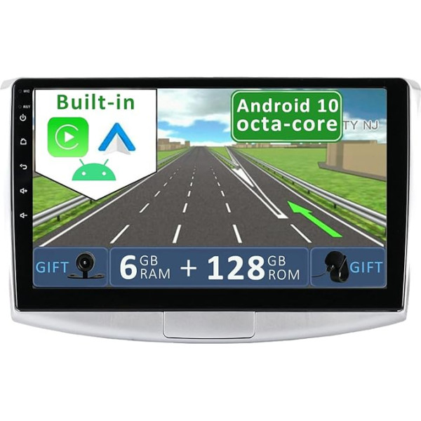 YUNTX [6GB + 128GB] Android 12 2 DIN Auto Stereo piemērots VW Passat B6/B7 Magotan/CC (2010-2015) [Iebūvēts CarPlay/Android Auto/DSP]-Bezvadu kameras atbalsts DAB/ stūres kontrole/360 kamera/MirrorLink