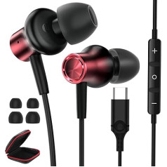 USB C austiņas Xiaomi 14 13T Pro 12 Lite 5G, trokšņu slāpēšanas stereo In-Ear C tipa austiņas ar mikrofonu iPhone 15 Pro Redmi Pad Galaxy A55 A35 A34 A54 OnePlus 11 10T Pixel 8 7a iPad,