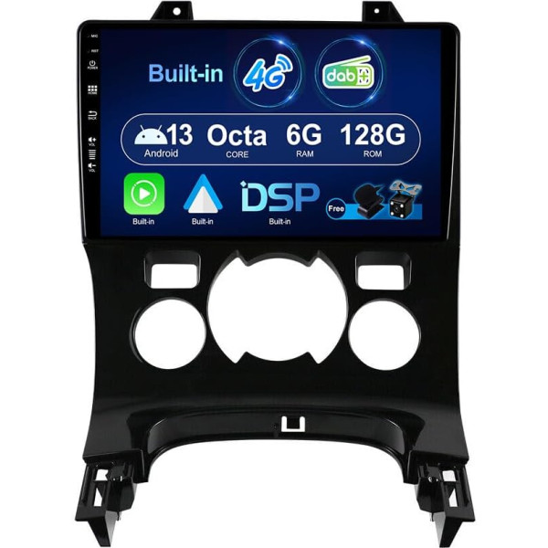 SXAUTO Android 13 -[Iebūvēts 4G / DAB]- 6G+128G - Autoradio für Peugeot 3008 (2013-2018) - Eingebaut Carplay/Android Auto - Kamera + MIC - DSP 360-CAM Lenkradsteuerung Fast-Boot HDMI 2 Din IPS 9 Zoll