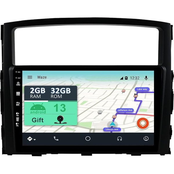 YUNTX [2GB+32GB] Android 12 auto radio ar satelītnavigāciju Mitsubishi Pajero 4 V80 V90 (2006-2016) 9 collu skārienjūtīgais ekrāns bez kameras DAB/GPS/Stūres rata vadība/MirrorLink/Bluetooth 5.0/WiFi/USB/4G