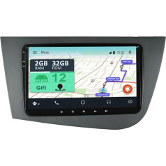 YUNTX [2GB + 32GB] Android 12 auto radio ar satelītnavigāciju VW Seat Leon MK2 2005-2012-9 collu skārienjūtīgais ekrāns bez kameras DAB/GPS/Stūres rata vadība/MirrorLink/Bluetooth 5.0/WiFi/USB/4G/CarPlay