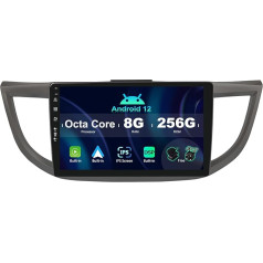 SXAUTO ¦8G+256G ¦ Android 12 IPS Auto Radio Honda CRV (2012-2016) - Iebūvēts Carplay/Android Car/DSP - LED kamera + MIC - DAB stūres kontrole Fast Boot 360-CAM WiFi BT5.0-10.1 DIN 9 collas