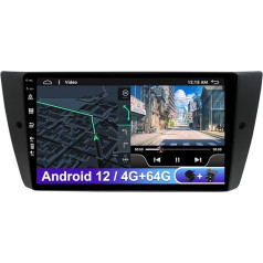 9 collu Android 12 autoradio BMW E90 E91 E92 E93 2005-2012 - aizmugures skata kamera un mikrofons - atbalsta stūres vadības ierīci/BT/Mirror Link/GPS/WiFi/4G/DSP/CarPlay/Android Car - 4G+64G