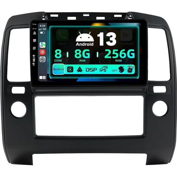 SXAUTO ¦8G+256G ¦ Android 12 IPS auto radio Nissan Navara 3 D40 (2004-2010) - Iebūvēts Carplay/Android Car/DSP - LED kamera + MIC - DAB stūres vadības stūres vadība Fast Boot 360-CAM WiFi - 2 DIN 9 collas