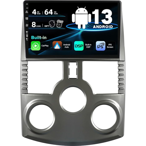 SXAUTO Android 12 IPS auto radio Toyota Rush/Daihatsu/Terios (2006-2016) - Iebūvēts Carplay/Android Car/DSP - LED kamera + MIC - 4G + 64G - DAB 360-CAM vadība no stūres rata - 2 DIN 9