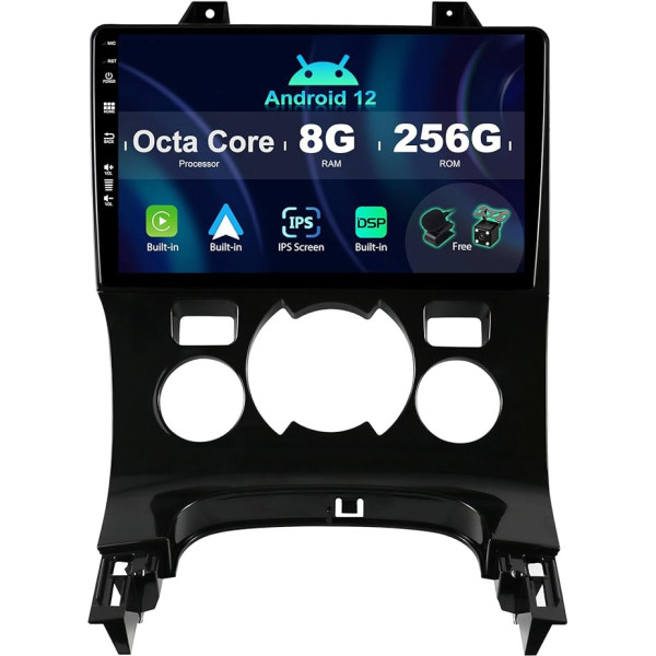 SXAUTO ¦ 8G + 256G ¦ Android 12 IPS autoradio Peugeot 3008 (2013-2018) - Iebūvēts Carplay/Android Car/DSP - LED kamera + MIC - DAB stūres vadība Fast Boot 360-CAM WiFi - 2 DIN 10,1 collu