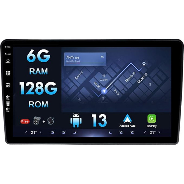 2 DIN 9 collu Android 12 autoradio Renault Duster/Sandero/Logan/Lada/Xray/Dacia ar GPS atbalstu | Bluetooth | DAB | USB | Carplay | Android Car | WLAN | 4G | MirrorLink | RDS | USB 6G + 128G