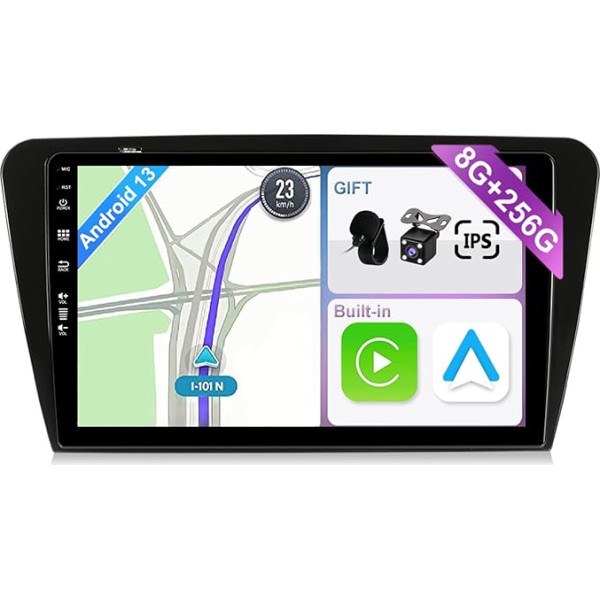 YUNTX [8GB + 256GB] Android 12 autoradio Skoda Octavia (2014-2018)-[Integrēts CarPlay/Android Car/DSP/GPS]-10.1 collu IPS Touch Screen CAM+MIC-DAB/Mirror Link/Bluetooth 5.0/AHD/360 Camera/WiFi