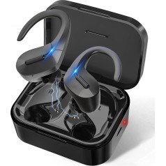 VOGHERB Bluetooth austiņas Bezvadu In-Ear austiņas Sport ar HD skaņas kvalitātes mikrofonu APTX Stereo skaņa Auto savienojums Ūdensizturīgas IPX5 Mini sporta austiņas ar portatīvo uzlādes kārbu darbam un