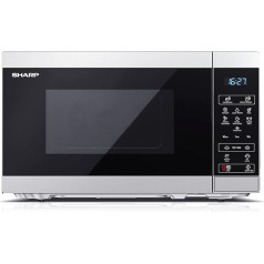 SHARP MS02ES Mikroviļņu krāsns 800 W 11 jaudas līmeņi Atkausēšanas funkcija Izmēri 440 x 258 x 324 cm Sudrabs