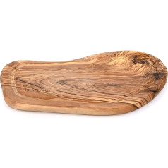 CRAFLAIR ~ 31 cm ~ Olīvkoka dēlītis ar sulas malu ~ Servēšanas dēlis ~ Siera dēlītis Wood Rustic ~ Koka dēlītis ~ Servēšanas paplāte ~ Servēšanas šķīvis ~ Brokastu galds ~ Plīts vāka plāksne ~ Dāvanas