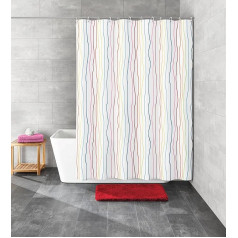 Multi Stripe Jolie Design poliestera auduma dušas aizkars 180cm plats x200cm garš