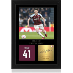 Declan Rice parakstīts A4 parakstīts Mounted Photo Display digitālais parakstīts dāvana West Ham faniem