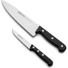 Arcos 285800 Serie Universal - Küchenmesser Set 2 Stück - Klinge Nitrum Edelstahl - HandGriff Polyoxymethilen (POM) Farbe Schwarz