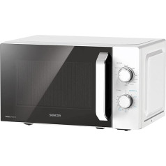 Sencor Microwave with Grill - Powerful and Elegant - Multifunctional Device with Enamelled Interior for Easy Cleaning, 20 L, White - SMW 4220WH