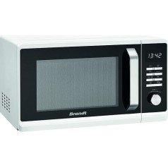 Brandt - SE2302W - Mikroviļņu krāsns - Pašprogrammēšanas - Nerūsējošā tērauda iebūve - Atkausēšanas režīms - 23L - 800W - Balta un melna