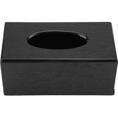 Rectangular Tissue Box, Natural Elegance Wooden Tissue Box for Living Room, Bedroom, Kitchen (Black), Bamboo Wood Tissue Box Holder, Rectangular, Matte Black, (Black)