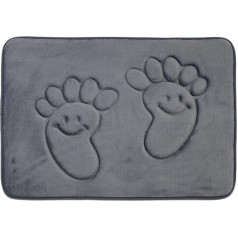 X-Labor Soft Memory Foam Absorbent Bath Mat Ātri žāvējošs neslīdošs vannas paklājs Vannas paklājs Vannas paklājs Dušas paklājs vannas istabai Virtuve Grey