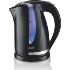 HAEGER BLACKNESS Electric Kettle 1.7 Litre 2200W 360° Rotating Base Concealed Resistance Stainless Steel Boil Dry Protection Auto Shut Off