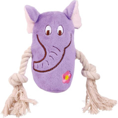 Trixie Plush toy : Trixie Animals with rope 13cm, 1 piece