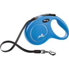 Trixie Inerces pavada suņiem : Trixie Flexi New Classic, tape leash, L: 8 m, blue