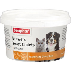 Beaphar Vitamīnizēta papildbarība : Beaphar Brewers Yeast tablets with garlic, 250gb.