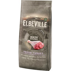 Elbeville Sausa barība kucēniem - ELBEVILLE Puppy and Junior Large Fresh Turkey Healthy Development 11,4 kg