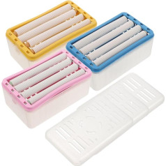 3 Stück schäumende Seifenschale Seifenschale Multifunktional mit Rolle Bar Schaum Seifenspender Seifen Aufbewahrungsbox Silikon Transparent Seifenhalter Wäschebox Scrubber