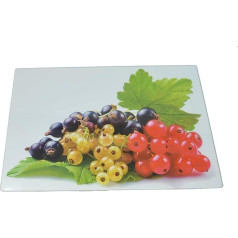 BEEREN (25cm x 35cm) Glasschneidebrett Obstschale Küchenbrett Universal Beeren