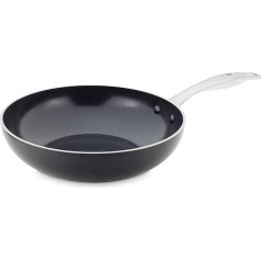 GreenPan Brussels neslīdoša panna Wok, 28 cm/3,6 litri, nesatur PFAS, melnā krāsā