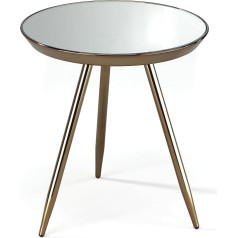 Wink Design Roy Rose Gold Side Table / Прикроватный столик, розовое золото, зеркало, H46 x Ø41,5 см