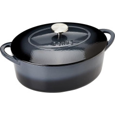 Denby CIH-583 Halo Bräter aus Gusseisen, 4,2 l ovale Kasserolle