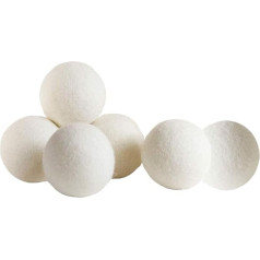 6 Pack Wool Dryer Balls Reusable Original Dryer Balls Handmade Static Reducing Natural Fabric Softener 4cm