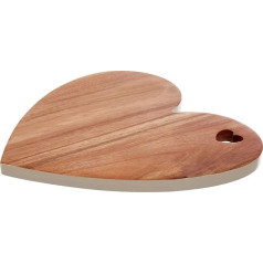 Premier Housewares Socorro apaļais virtuves dēlītis ar baltu malu 1104694 Acacia Wood