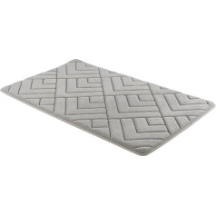 Beldray LA084699GRYUFEU7 Antibac Memory Foam vannas paklājs, mīksts vannas istabas paklājs, mazgājams veļas mazgājamā mašīnā, ūdeni uzsūcošs vannas paklājs, neslīdošs vannas paklājs dušai/vannai, 50 x 80 cm