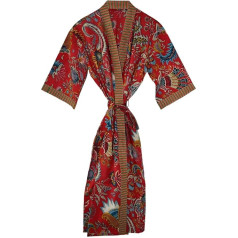 Rajbhoomi 100% kokvilnas halāts vīriešiem un sievietēm 100% Indijas kokvilnas viegls vasaras kimono halāts, kas ražots no bioloģiski audzētas kokvilnas, atbilst izmēriem 10-16