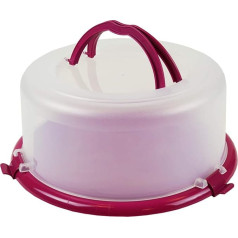 Gies Cake Butler ar rokturi pārnēsāšanai, diametrs 36 x 16 cm, BPA-Free, sarkans, ražots Vācijā, Blackberry