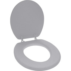 Ginsey Toilet Seat Round Grey 01590