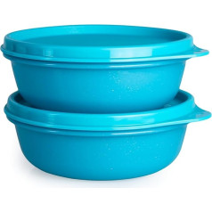 Tupperware 2 ledusskapju komplekts Hit-Parade 300 ml ar ziliem mirdzumiem Mazā Hitparade Mini Panorama (ieskaitot 1x bioloģiskās sēklas)