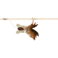 Trixie Rotaļlieta kaķiem : Trixie Playing rod with butterfly and feathers, 45 cm