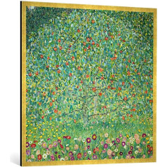 Gustavs Klimts Ābele I, augstas kvalitātes rokām veidots mākslas darbs, 100 x 100 cm, zelta raija