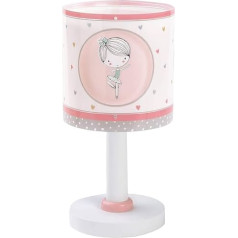 Dalber Kinder Tischlampe Nachttischlampe Tänzer Rosa Sweet Dance Rose, 15 x 15 x 30 cm