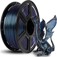 FLASHFORGE 3D printera filaments Chameleon PLA krāsu maiņas filaments, 1,75 mm, maina krāsu atkarībā no gaismas un leņķa, 1 kg spole, izmēru precizitāte +/- 0,02 mm (dedzināts titāns)