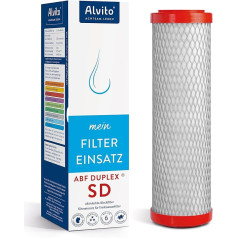 Alvito Wasserfilter ABF Duplex, Aktivkohle Blockfilter mit Hohlfaser-Membran, Trinkwasseraufbereitung