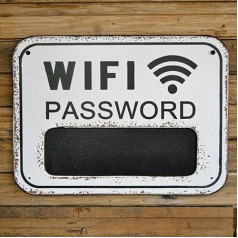 Darthome Ltd Vintage Retro Metal WiFi Password Chalk Black Blackboard Bar Wall Art Pub Sign Plaque