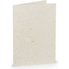 PAPERADO 50 salokāmās kartītes DIN A6 Terra Vanilla Cream Beige - Iepriekš salocītas, dubultkartes, 220 g/m² - 210 x 148 mm - Salokāmās kartītes, ielūgumi, ielūgumi kāzu komūnijai