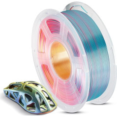 ANYCUBIC Dual Colour Silk PLA, 3D printera filaments, 1,75 mm izmēra precizitāte +/- 0,02 mm, 1 kg spole, 1 kg, sarkans, dzeltens, oranžs, zaļš