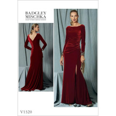 Vogue Mustern 1520 E5 Misses Kleid Schnittmuster, Mehrfarbig, Größen 14-22