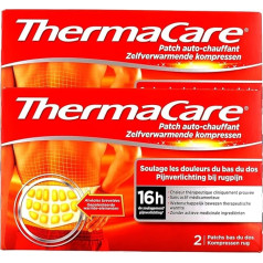 THERMACARE | Selbsterhitzendes Pflaster für den unteren Rücken | Lindert effektiv Muskelschmerzen | Entspannt die Muskeln | Konstante Hitze für 8 oder 16 Stunden | Set mit 2x4 Flicken