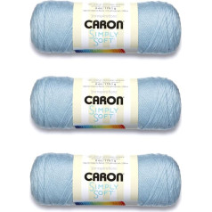 Caron Simply Soft Blue dzija - 3 iepakojumi pa 6oz - Akrils - 4 Medium (Worsted) - 300 metri - Adīšana, tamborēšana un amatniecība